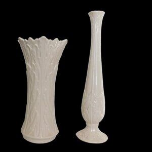 Lenox Woodlan  Ivory Porcelain Lot of Vase - Vintage Made in USA